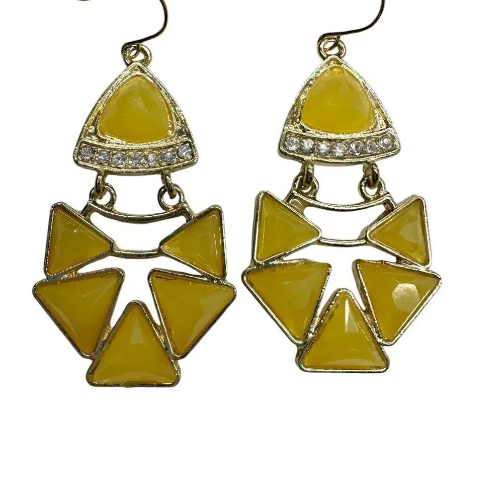 Yellow Beaded Dangles - Picture 3 of 4